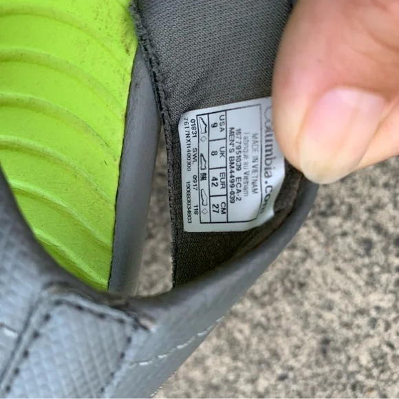 Columbia Men's green and Gray Flip Flops | Size 9 - Picture 4 of 10